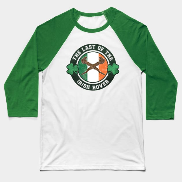 Last of the Irish Rover- Crossed Shillelaghs Design Baseball T-Shirt by IceTees